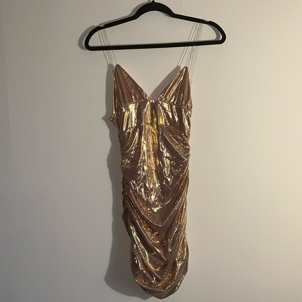 Oh Polly metallic dress